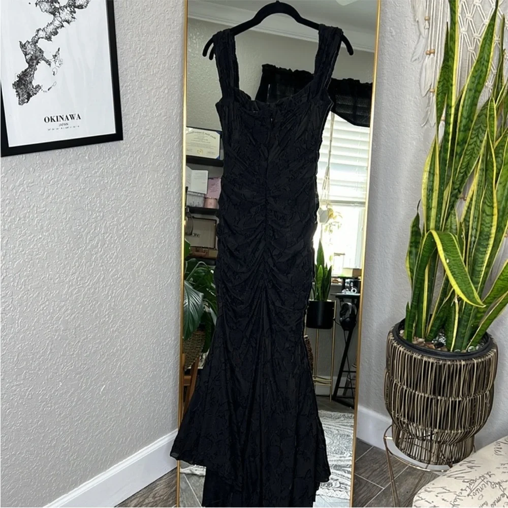 NWOT HOUSE OF CB Cesca Black Corset Floral Maxi Dress - Picture 7 of 8